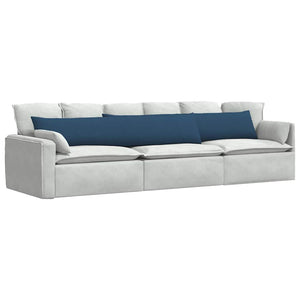 Cuscini da Divano 2 pz-Set di 2 Cuscini per Sofa Blu 200 x 40 cm Tessuto