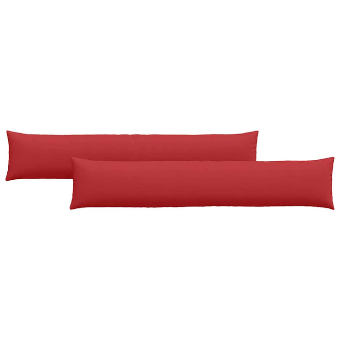 Cuscini da Divano 2 pz-Set di 2 Cuscini per Sofa Rosso 200 x 40 cm Tessuto