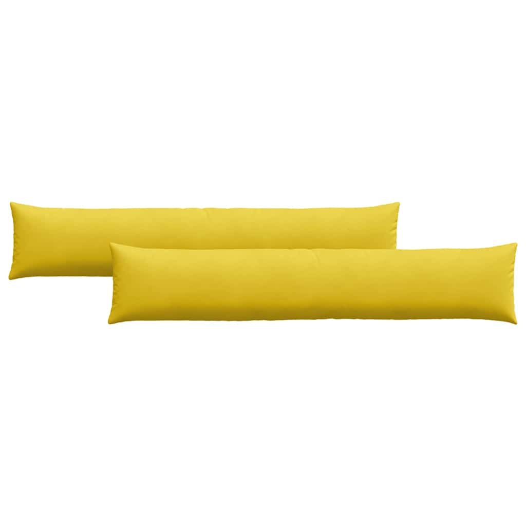 Cuscini da Divano 2 pcs Giallo 200 x 40 cm Tessuto in Cords 42013892