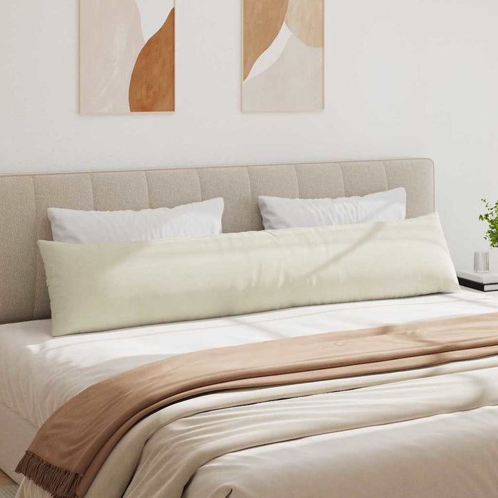 Cuscini da Divano 2 pcs Crema 200 x 40 cm Tessuto in Cords 42013894