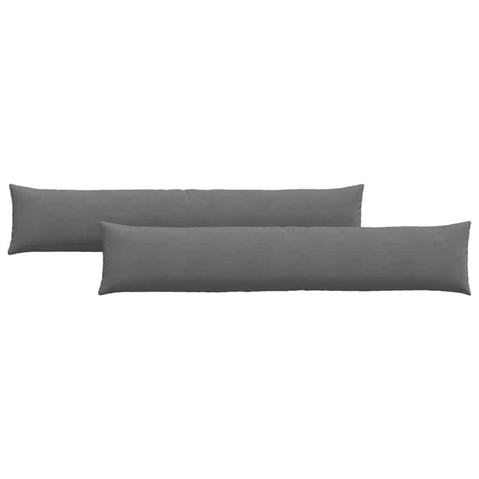 Cuscini da Divano 2 pz-Set di 2 Cuscini per Sofa Grigio scuro 200 x 40 cm Tessuto 281687