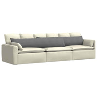 Cuscini da Divano 2 pz-Set di 2 Cuscini per Sofa Grigio scuro 200 x 40 cm Tessuto 281687
