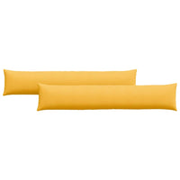 Cuscini da Divano 2 pz-Set di 2 Cuscini per Sofa Giallo Chiaro 200 x 40 cm
