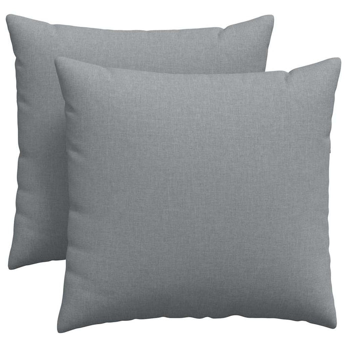 Cuscini da Divano 2 pz-Set di 2 Cuscini per Sofa Grigio chiaro 45 x 45 cm Tessuto 739248