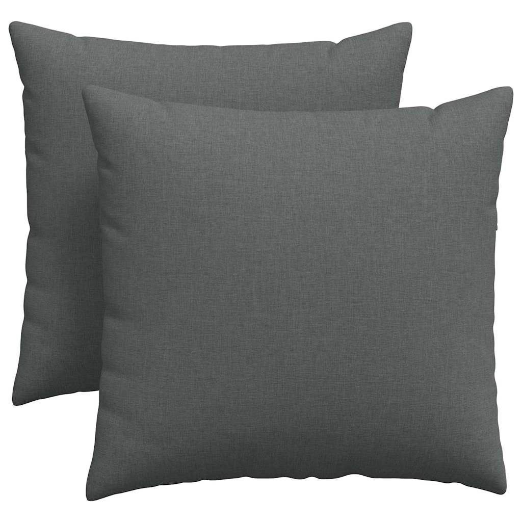 Cuscini da Divano 2 pz-Set di 2 Cuscini per Sofa Grigio scuro 45 x 45 cm Tessuto 806234