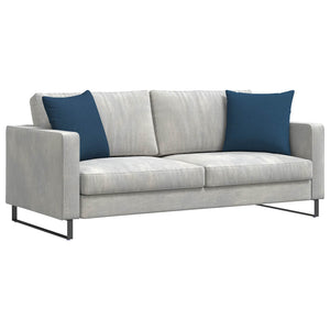 Cuscini da Divano 2 pz-Set di 2 Cuscini per Sofa Blu 45 x 45 cm Tessuto