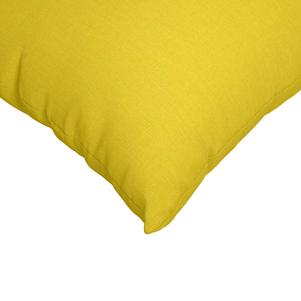 Cuscini da Divano 2 pz-Set di 2 Cuscini per Sofa Giallo Chiaro 45 x 45 cm Tessuto