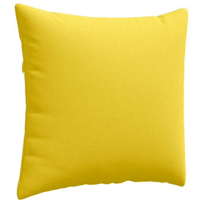 Cuscini da Divano 2 pz-Set di 2 Cuscini per Sofa Giallo Chiaro 45 x 45 cm Tessuto
