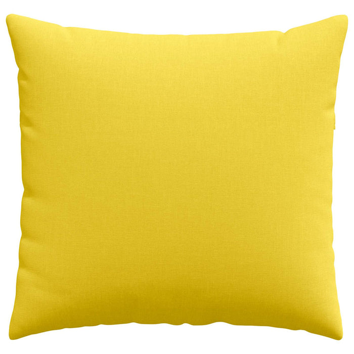 Cuscini da Divano 2 pz-Set di 2 Cuscini per Sofa Giallo Chiaro 45 x 45 cm Tessuto