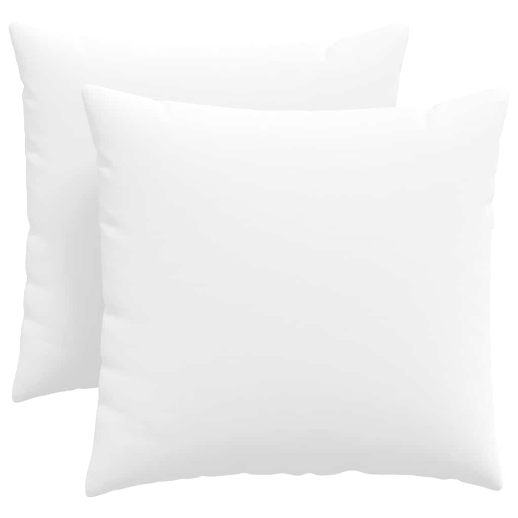 Cuscini da Divano 2 pz-Set di 2 Cuscini per Sofa Bianco 45 x 45 cm Tessuto