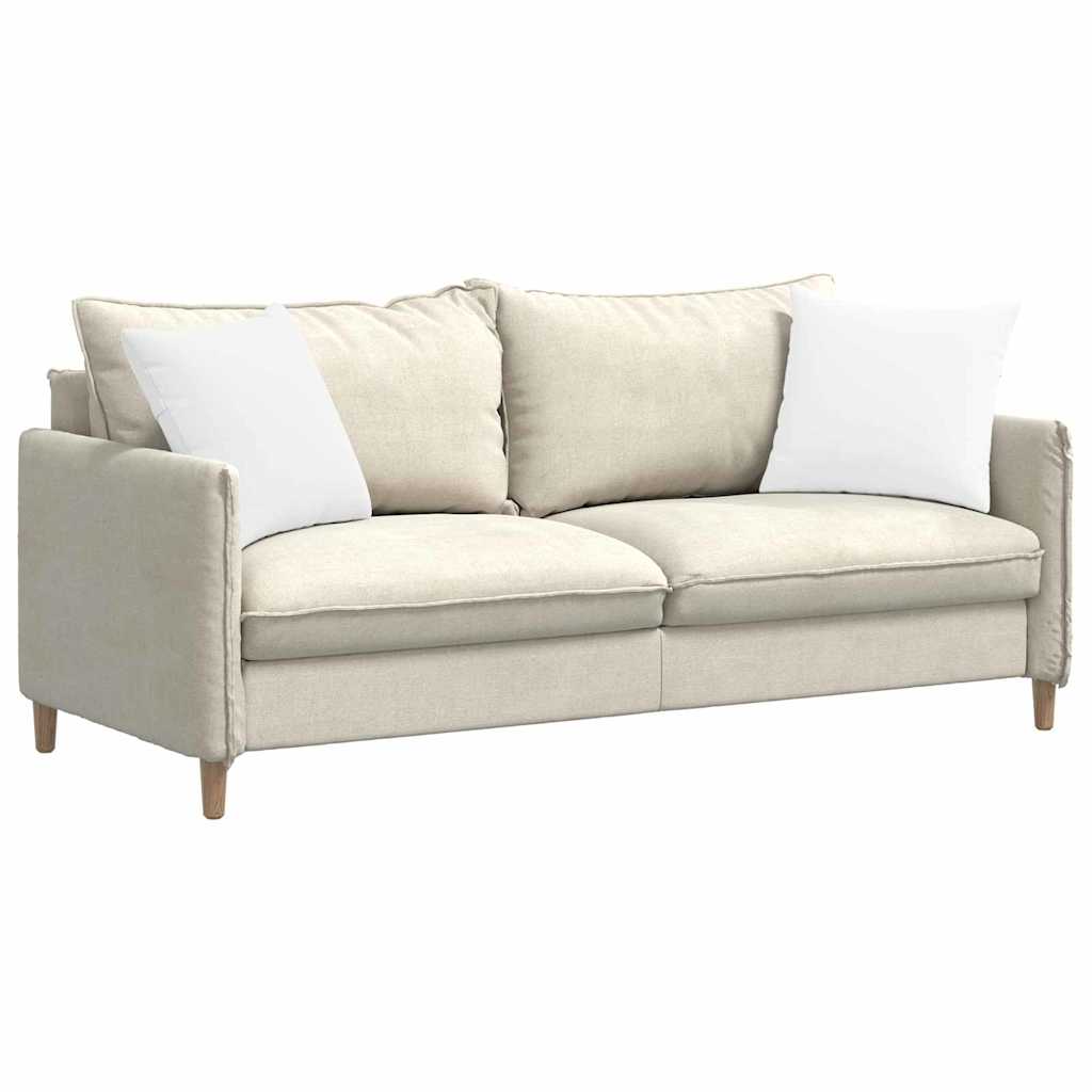 Cuscini da Divano 2 pz-Set di 2 Cuscini per Sofa Bianco 45 x 45 cm Tessuto