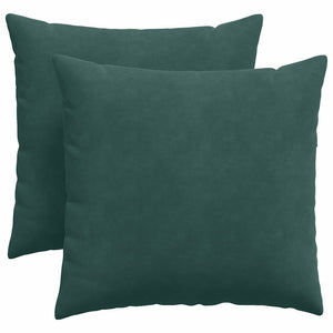 Cuscini da Divano 2 pcs Verde Scuro 45 x 45 cm Tessuto in Cords 42013930