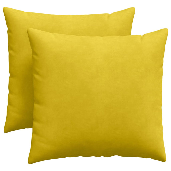 Cuscini da Divano 2 pcs Giallo 45 x 45 cm Tessuto in Cords 42013935