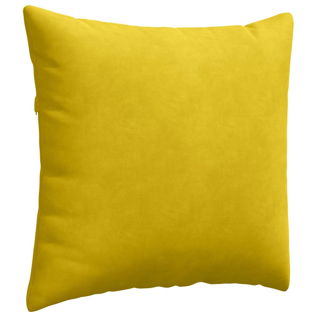 Cuscini da Divano 2 pz-Set di 2 Cuscini per Sofa Giallo 45 x 45 cm Tessuto in Cords