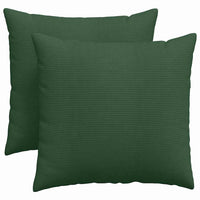 Cuscini da Divano 2 pcs Verde Scuro 45 x 45 cm Tessuto in Cords 42013951