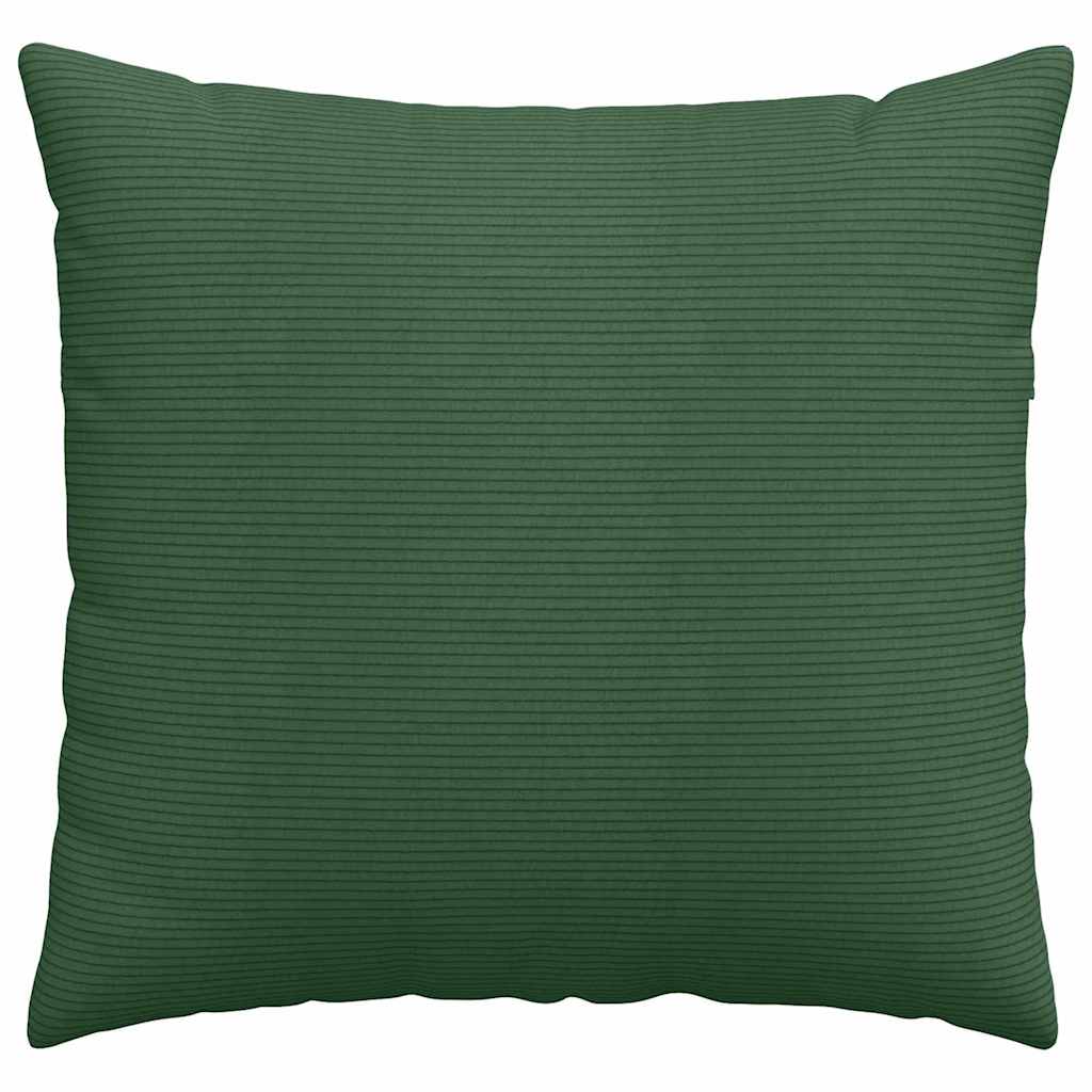 Cuscini da Divano 2 pcs Verde Scuro 45 x 45 cm Tessuto in Cords 42013951