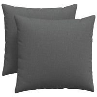 Cuscini da Divano 2 pz-Set di 2 Cuscini per Sofa Grigio scuro 50 x 50 cm Tessuto 369272