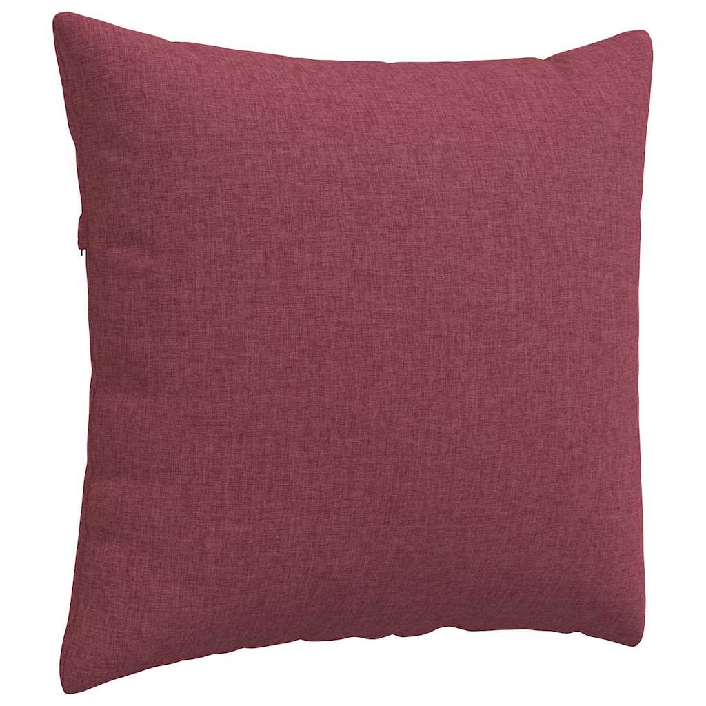 Cuscini da Divano 2 pz-Set di 2 Cuscini per Sofa Rosso Vino 50 x 50 cm Tessuto