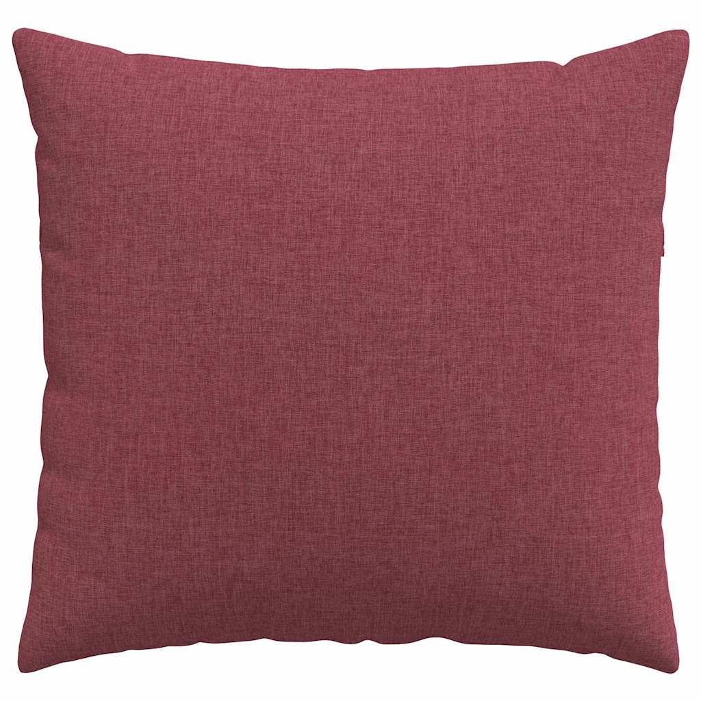 Cuscini da Divano 2 pz-Set di 2 Cuscini per Sofa Rosso Vino 50 x 50 cm Tessuto