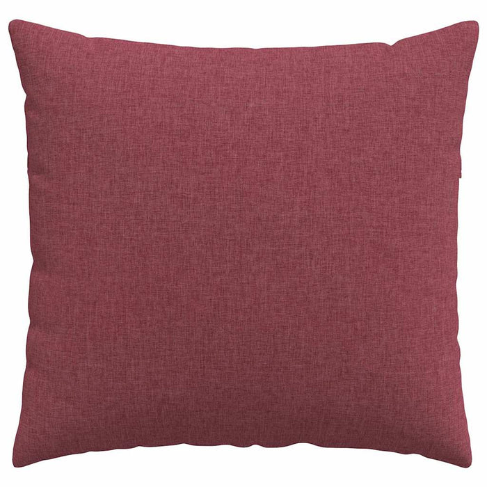 Cuscini da Divano 2 pz-Set di 2 Cuscini per Sofa Rosso Vino 50 x 50 cm Tessuto