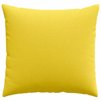 Cuscini da Divano 2 pz-Set di 2 Cuscini per Sofa Giallo Chiaro 50 x 50 cm Tessuto