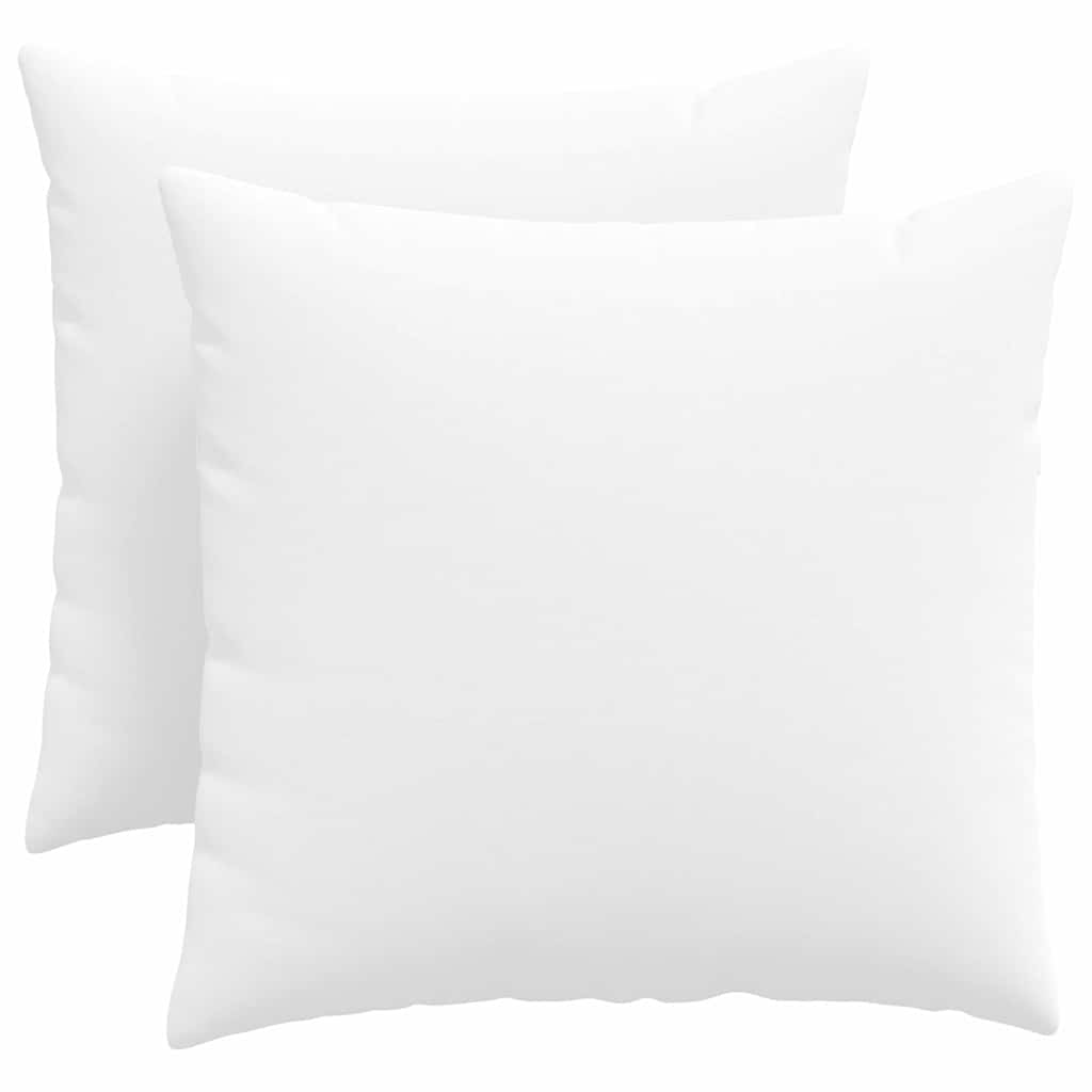 Cuscini da Divano 2 pz-Set di 2 Cuscini per Sofa Bianco 50 x 50 cm Tessuto