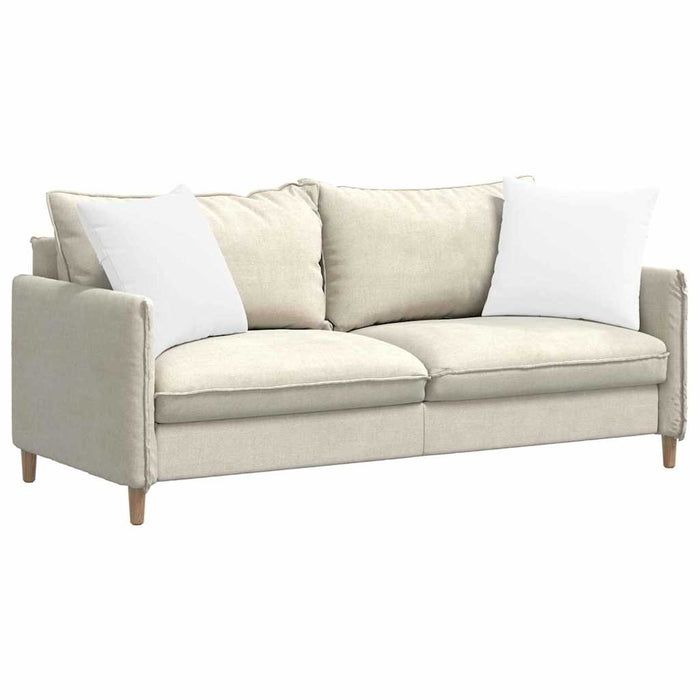 Cuscini da Divano 2 pz-Set di 2 Cuscini per Sofa Bianco 50 x 50 cm Tessuto