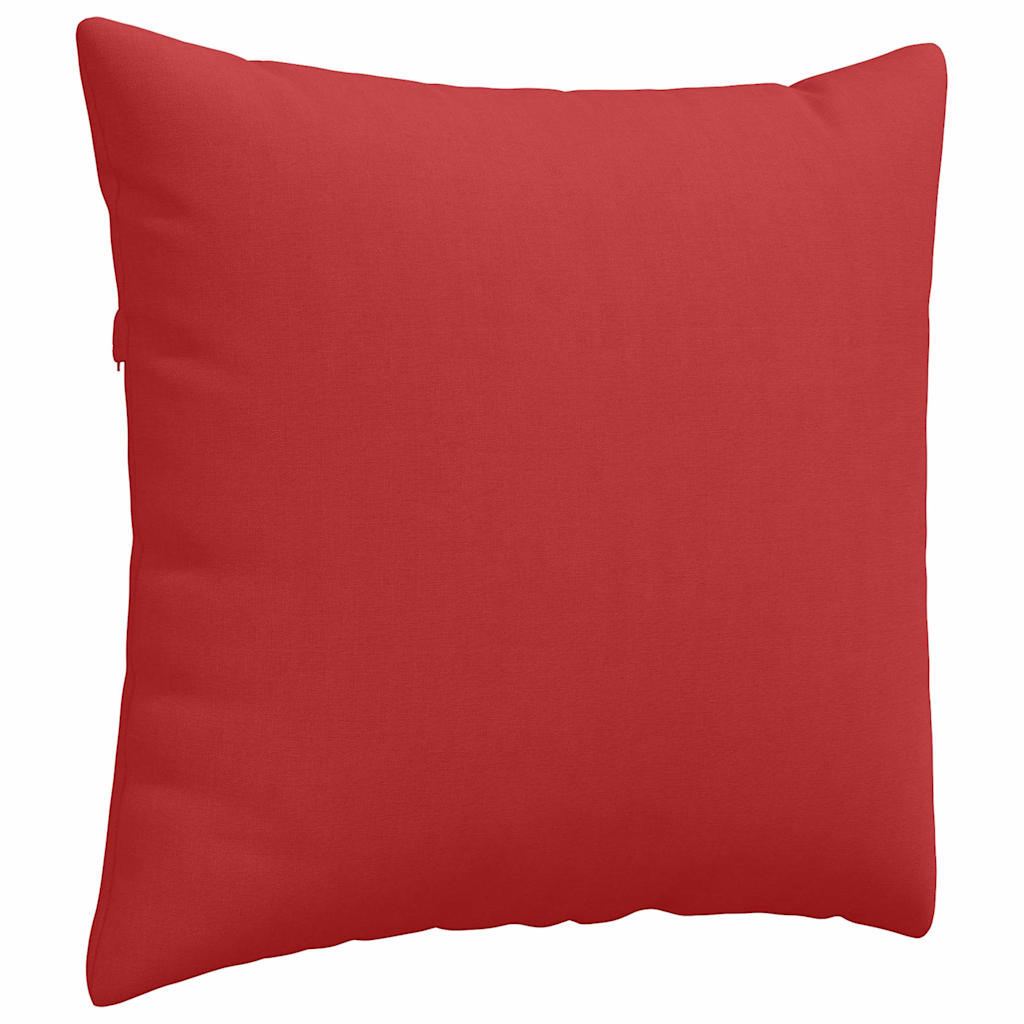 Cuscini da Divano 2 pz-Set di 2 Cuscini per Sofa Rosso 50 x 50 cm Tessuto