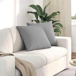 Cuscini da Divano 2 pz-Set di 2 Cuscini per Sofa Grigio Nuvola 50 x 50 cm Tessuto