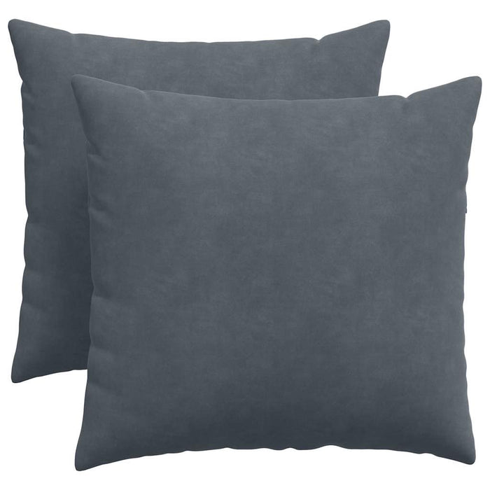 Cuscini da Divano 2 pz-Set di 2 Cuscini per Sofa Grigio scuro 50 x 50 cm 132783