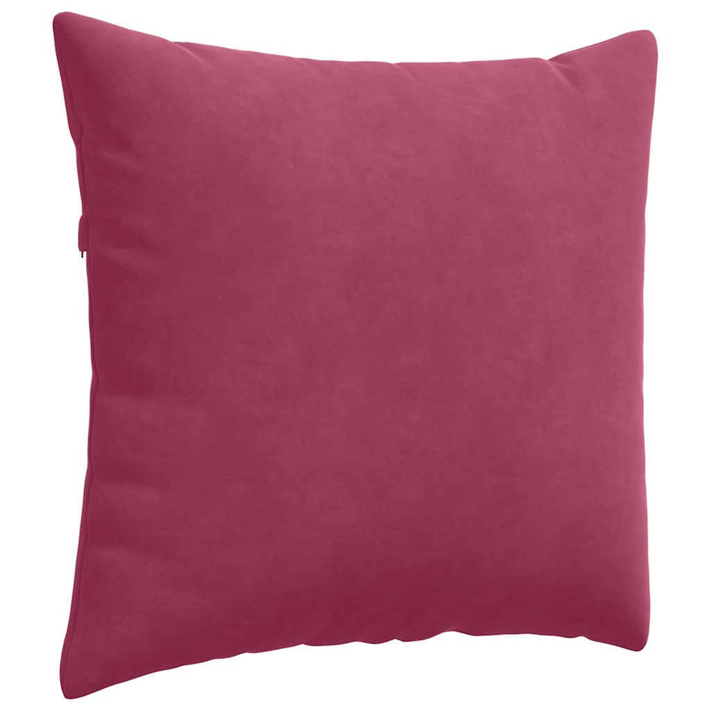 Cuscini da Divano 2 pz-Set di 2 Cuscini per Sofa Rosso Vino 50 x 50 cm Tessuto in Cords