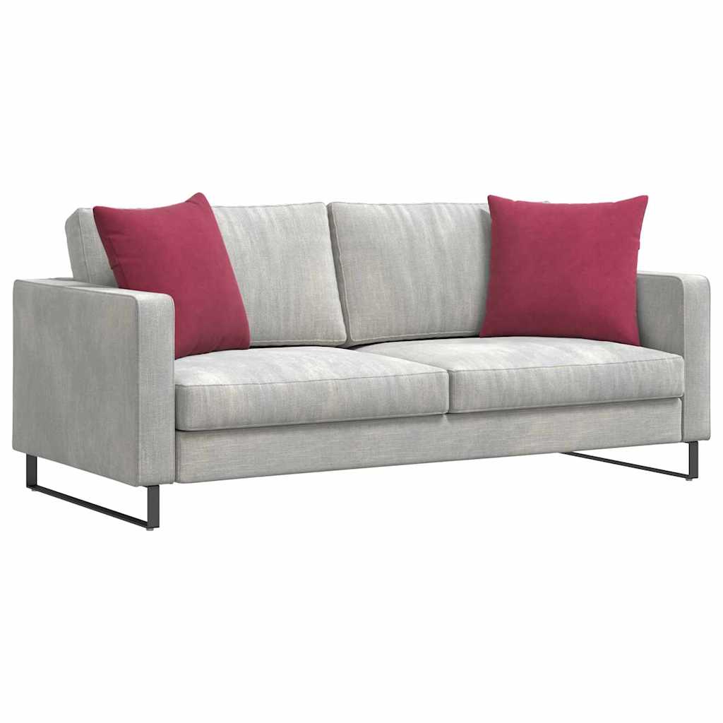 Cuscini da Divano 2 pz-Set di 2 Cuscini per Sofa Rosso Vino 50 x 50 cm Tessuto in Cords