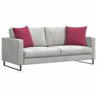 Cuscini da Divano 2 pz-Set di 2 Cuscini per Sofa Rosso Vino 50 x 50 cm Tessuto in Cords