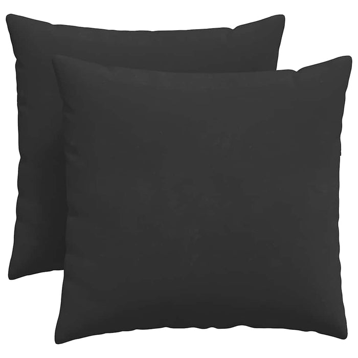 Cuscini da Divano 2 pz-Set di 2 Cuscini per Sofa Nero 50 x 50 cm Tessuto 458331