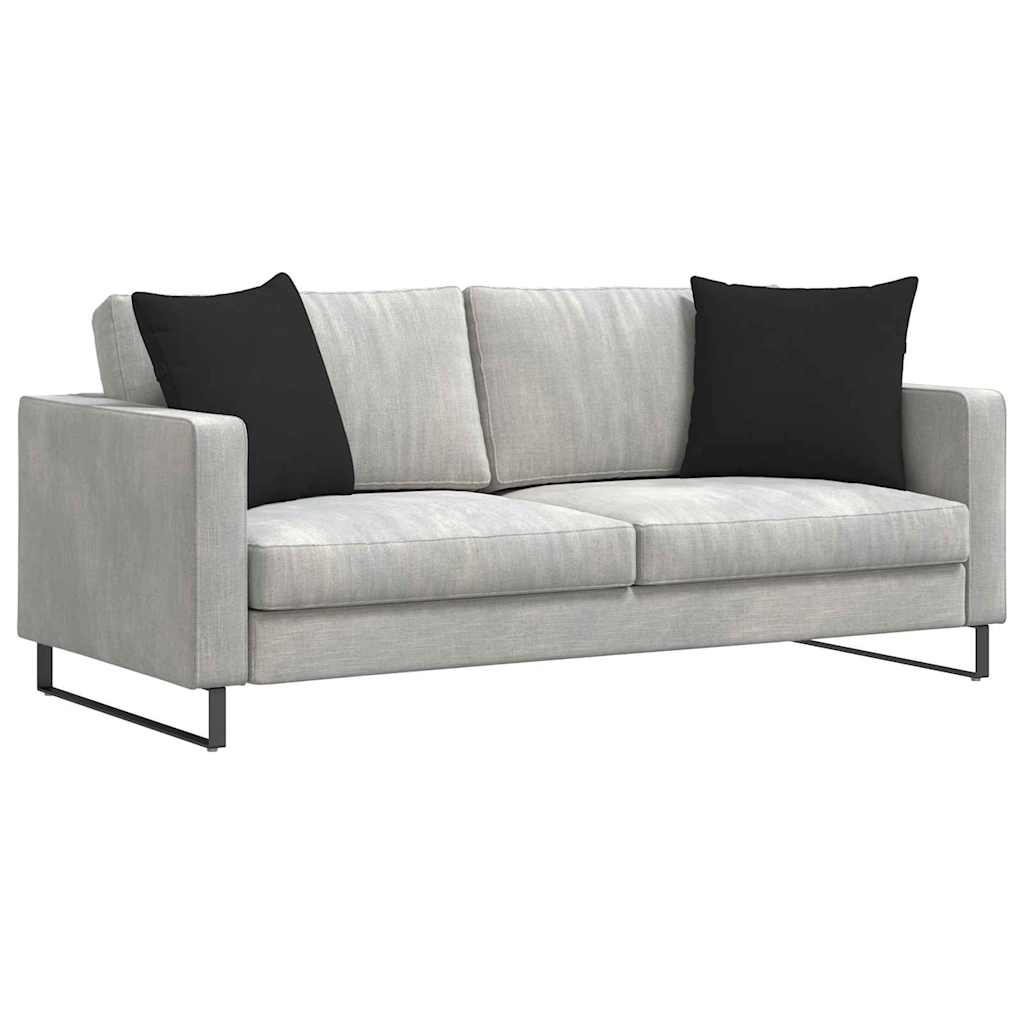 Cuscini da Divano 2 pz-Set di 2 Cuscini per Sofa Nero 50 x 50 cm Tessuto 458331