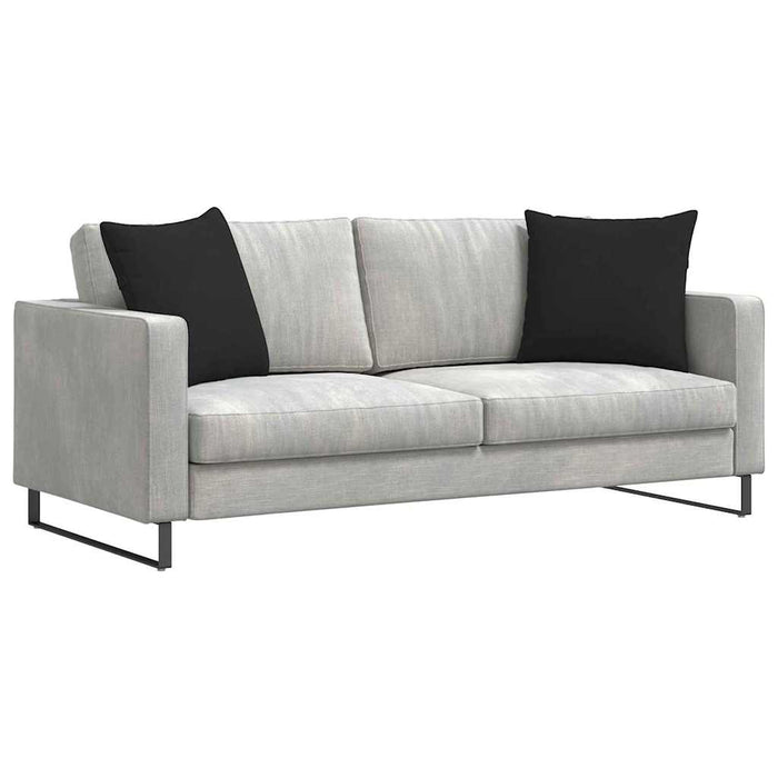 Cuscini da Divano 2 pz-Set di 2 Cuscini per Sofa Nero 50 x 50 cm Tessuto 458331
