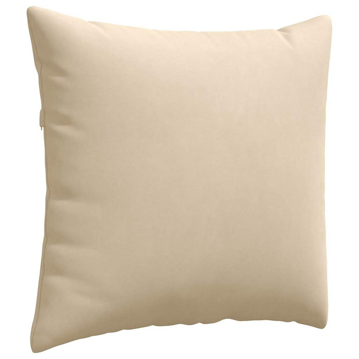 Cuscini da Divano 2 pz-Set di 2 Cuscini per Sofa Crema 50 x 50 cm Tessuto 248308