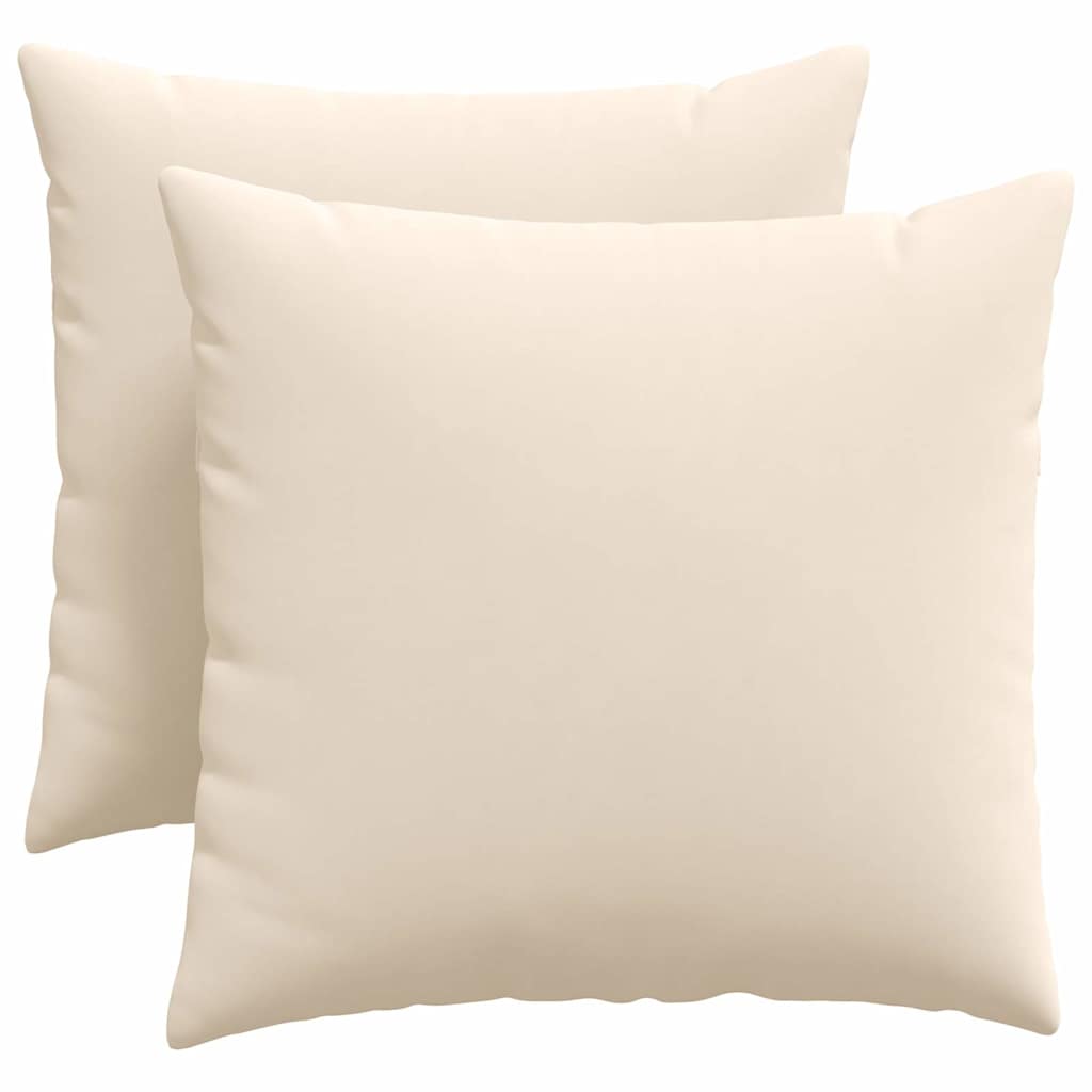 Cuscini da Divano 2 pz-Set di 2 Cuscini per Sofa Beige 50 x 50 cm Tessuto