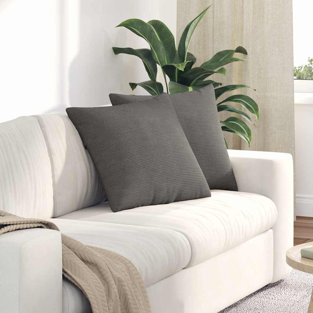 Cuscini da Divano 2 pz-Set di 2 Cuscini per Sofa Grigio chiaro 50 x 50 cm 259530