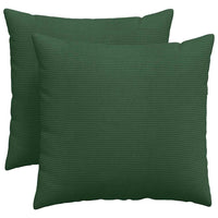 Cuscini da Divano 2 pcs Verde Scuro 50 x 50 cm Tessuto in Cords 42013994