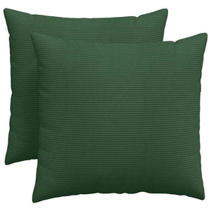 Cuscini da Divano 2 pcs Verde Scuro 50 x 50 cm Tessuto in Cords 42013994