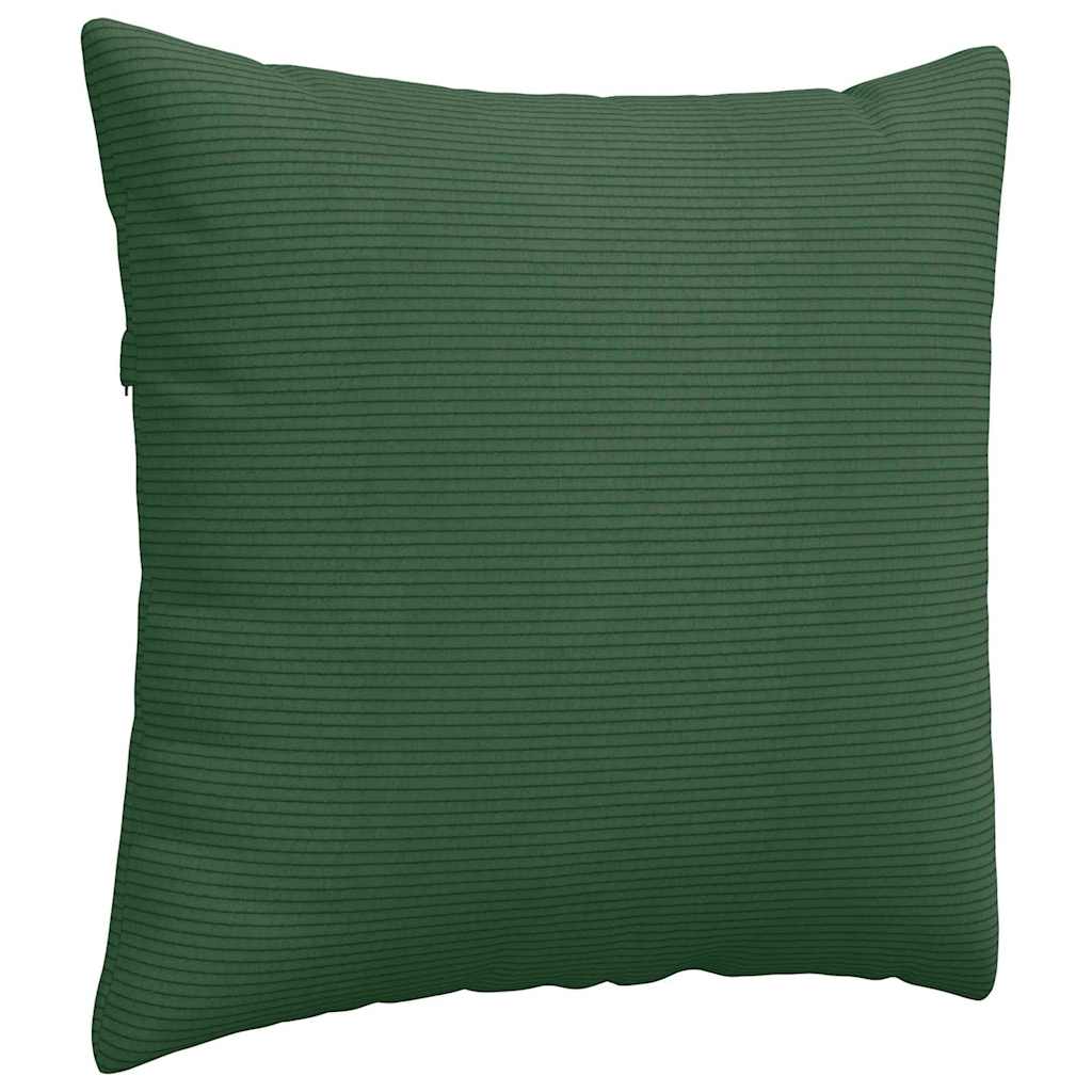 Cuscini da Divano 2 pcs Verde Scuro 50 x 50 cm Tessuto in Cords 42013994