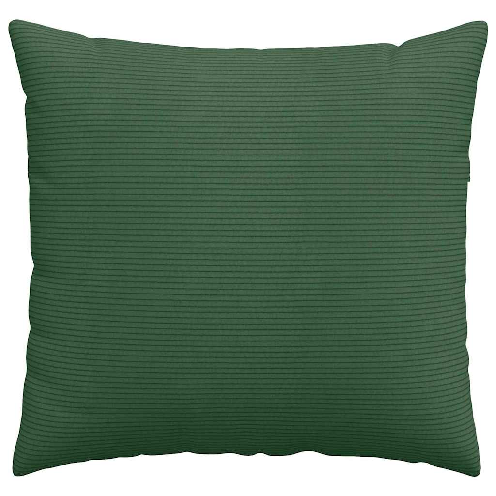 Cuscini da Divano 2 pcs Verde Scuro 50 x 50 cm Tessuto in Cords 42013994