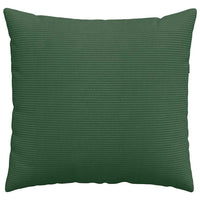 Cuscini da Divano 2 pcs Verde Scuro 50 x 50 cm Tessuto in Cords 42013994