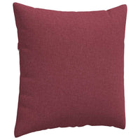 Cuscini da Divano 2 pz-Set di 2 Cuscini per Sofa Rosso Vino 60 x 60 cm Tessuto