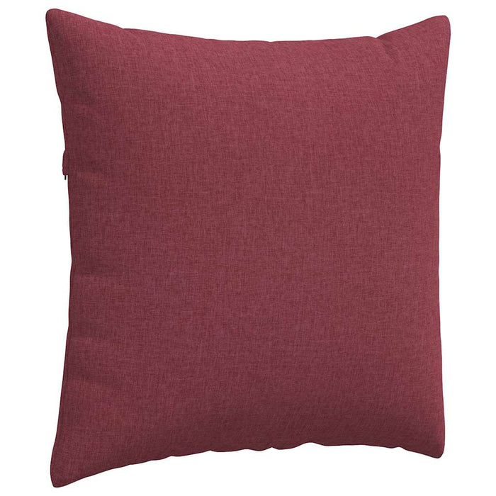 Cuscini da Divano 2 pz-Set di 2 Cuscini per Sofa Rosso Vino 60 x 60 cm Tessuto