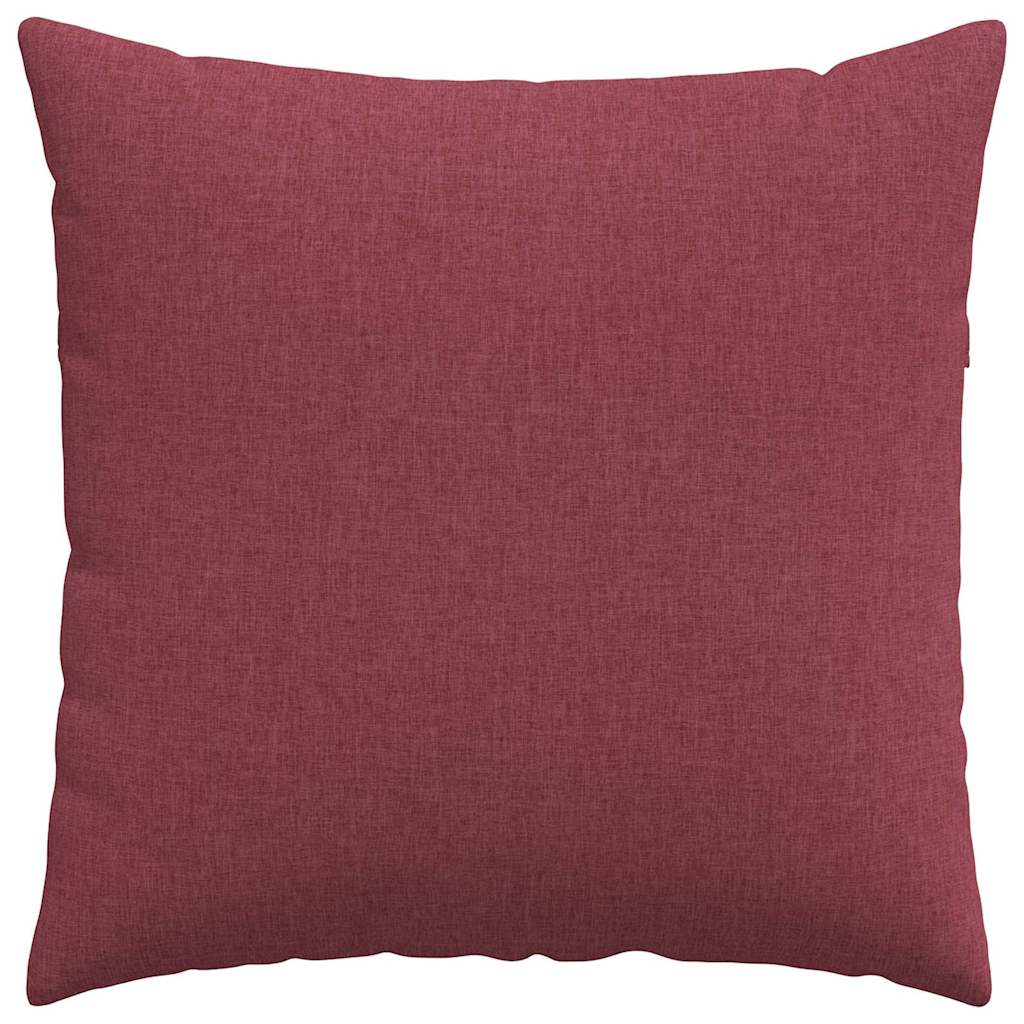 Cuscini da Divano 2 pz-Set di 2 Cuscini per Sofa Rosso Vino 60 x 60 cm Tessuto
