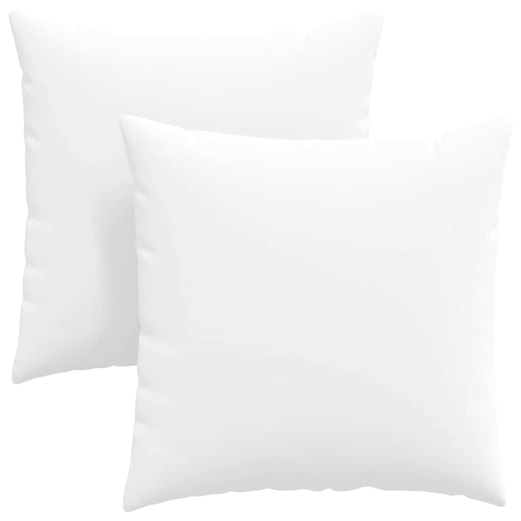 Cuscini da Divano 2 pz-Set di 2 Cuscini per Sofa Bianco 60 x 60 cm Tessuto