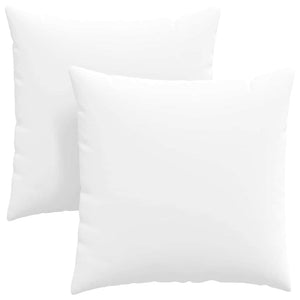 Cuscini da Divano 2 pz-Set di 2 Cuscini per Sofa Bianco 60 x 60 cm Tessuto