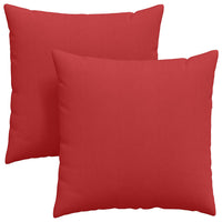 Cuscini da Divano 2 pz-Set di 2 Cuscini per Sofa Rosso 60 x 60 cm Tessuto